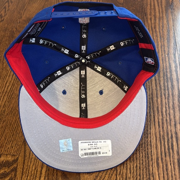 Philadelphia 76ers NBA Blue Red White Baseball SnapBack Hat NWT - Picture 7 of 9